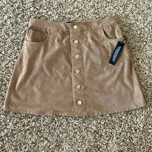 Faux suede skirt